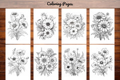 Wild Flower Coloring Book - CraftNest - Digital Crafting and Art