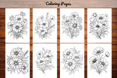 Wild Flower Coloring Book - CraftNest - Digital Crafting and Art