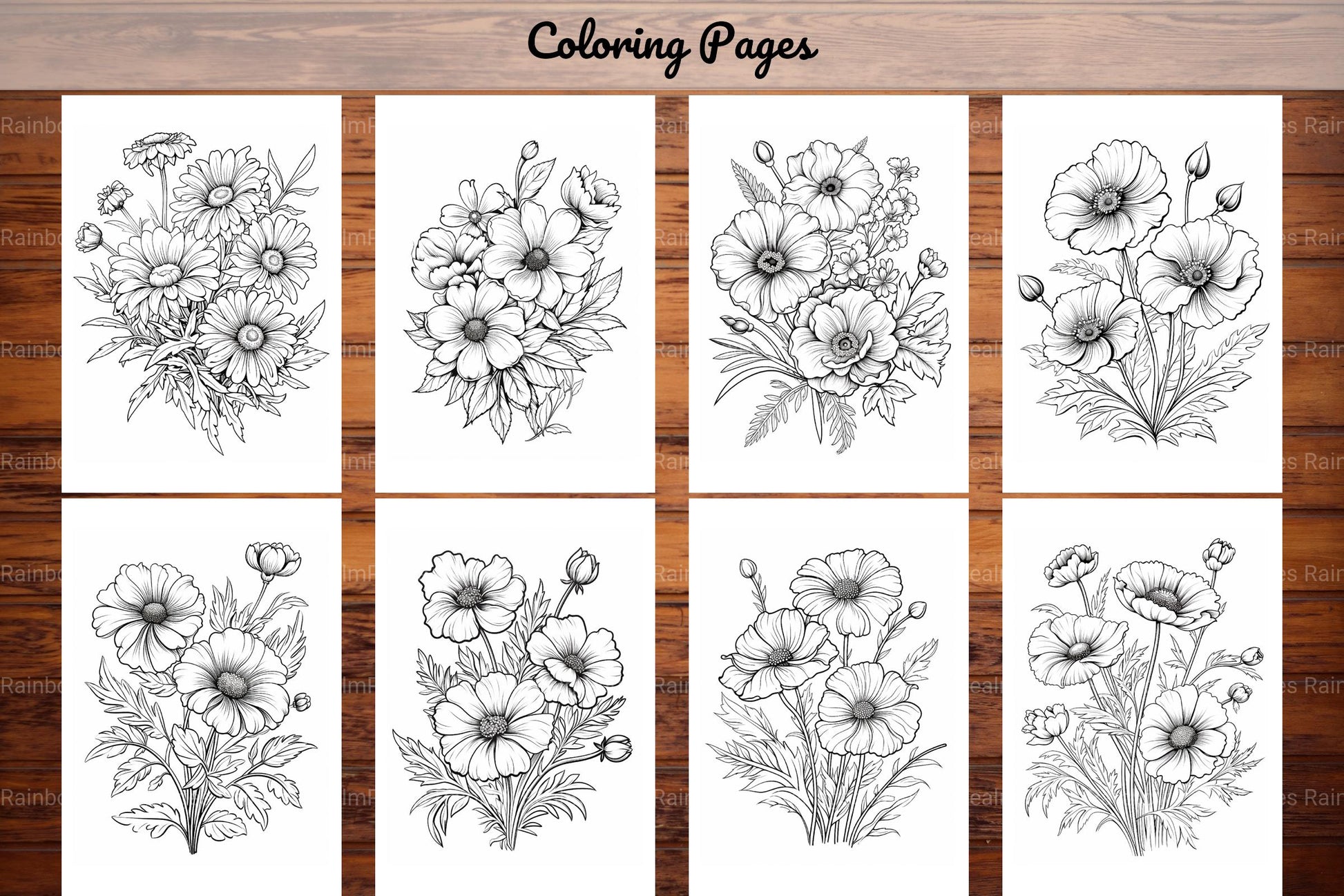 Wild Flower Coloring Book - CraftNest - Digital Crafting and Art