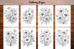 Wild Flower Coloring Book - CraftNest - Digital Crafting and Art