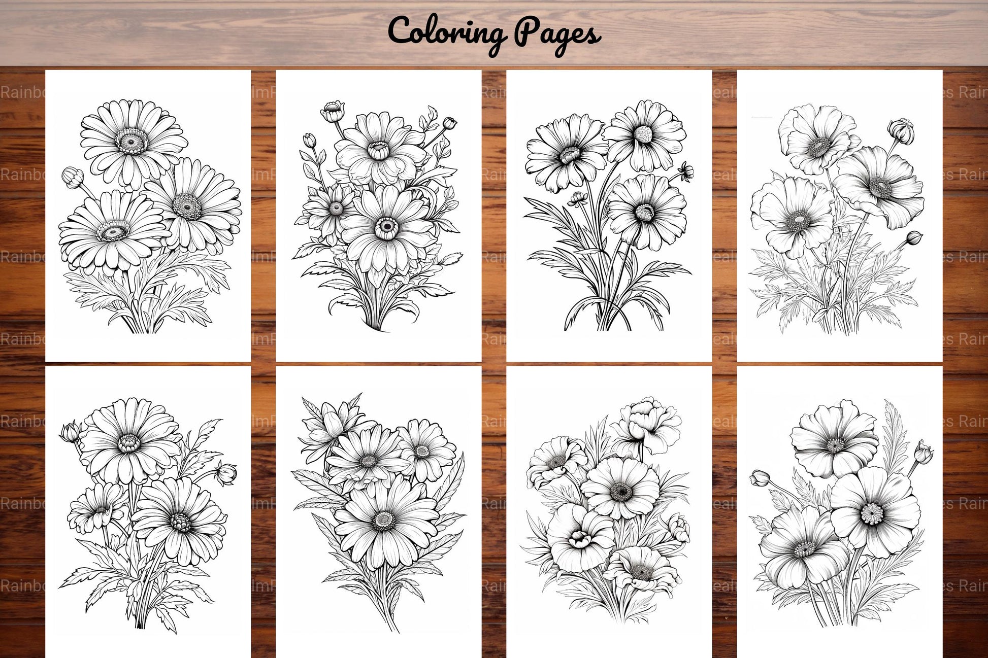 Wild Flower Coloring Book - CraftNest - Digital Crafting and Art