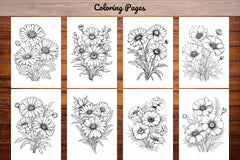 Wild Flower Coloring Book - CraftNest - Digital Crafting and Art
