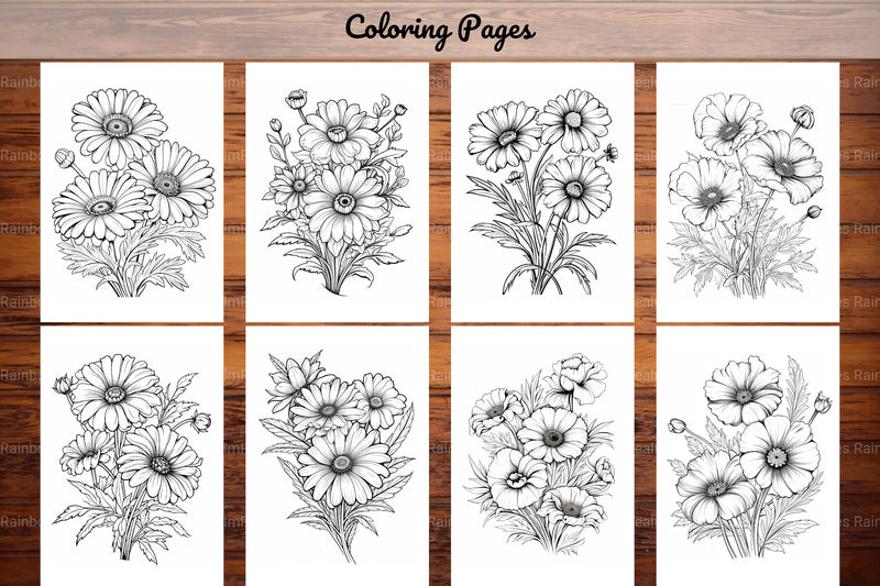 Wild Flower Coloring Book - CraftNest - Digital Crafting and Art