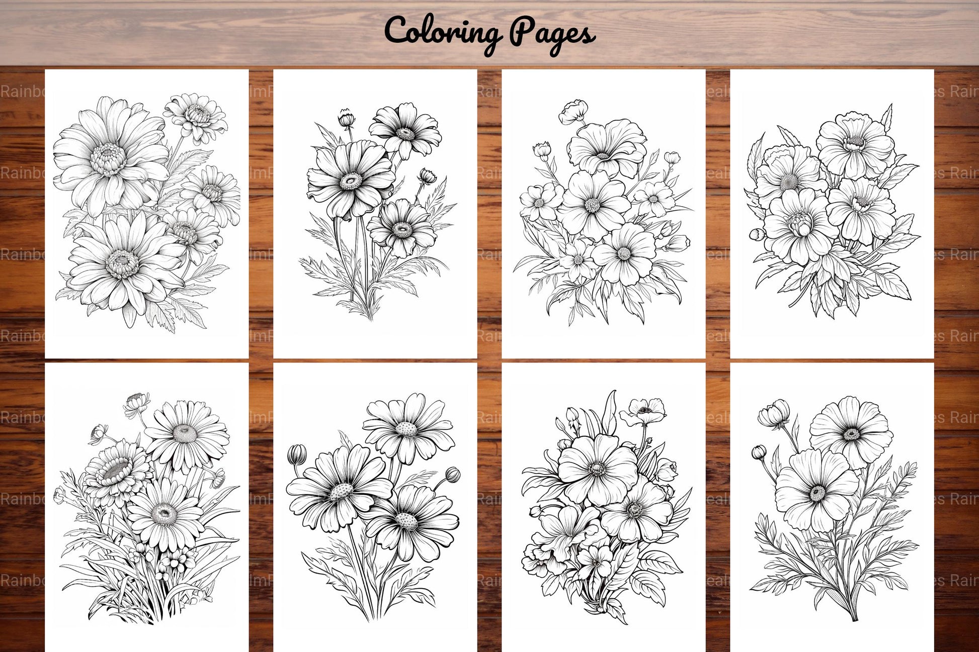 Wild Flower Coloring Book - CraftNest - Digital Crafting and Art