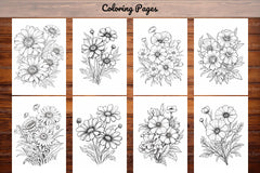 Wild Flower Coloring Book - CraftNest - Digital Crafting and Art