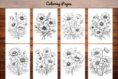 Wild Flower Coloring Book - CraftNest - Digital Crafting and Art