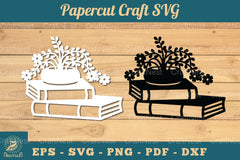 Flower and Book Papercut SVG Bundle - CraftNest - Digital Crafting and Art