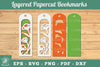 3D Papercut Flower Bookmarks Clipart Bundle