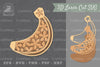 Banana Flowers Lasercut Decoration Clipart Bundle