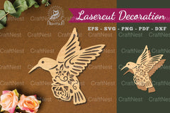 Floral Bird Laser Cut Decoration Clipart Bundle - CraftNest - Digital Crafting and Art