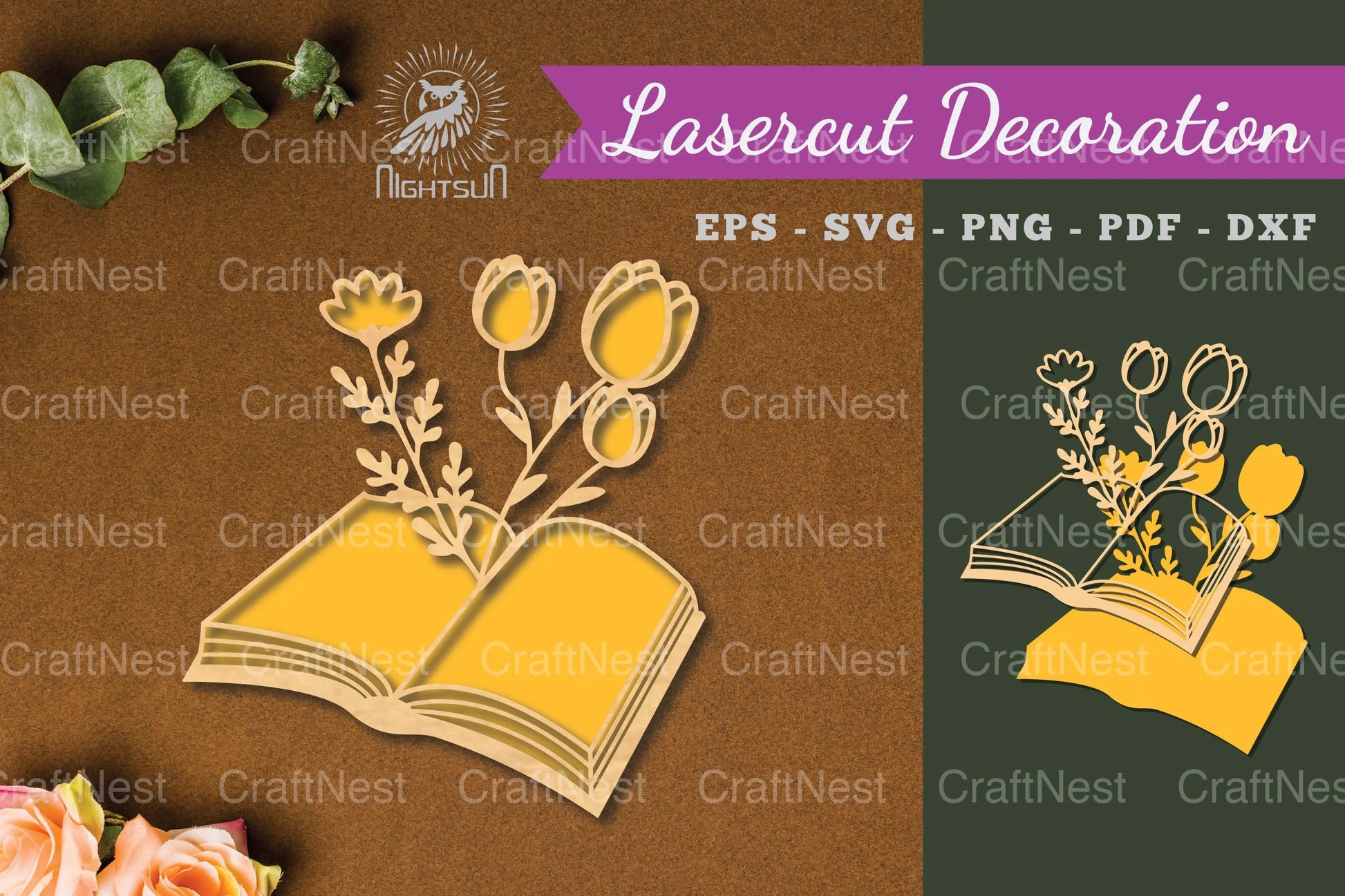 Laser Cut Flower Decoration Book Bundle - CraftNest - Digital Crafting and Art