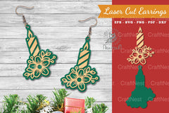 Floral Candle Laser Cut Earrings Design Bundle - CraftNest - Digital Crafting and Art