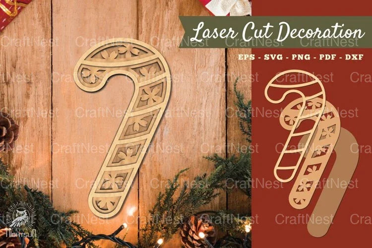 Candy Cane Flowers 3D Lasercut Decoration Clipart Bundle - CraftNest - Digital Crafting and Art