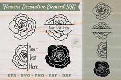 Flowers Decorative Element & Border Clipart Bundle - CraftNest - Digital Crafting and Art