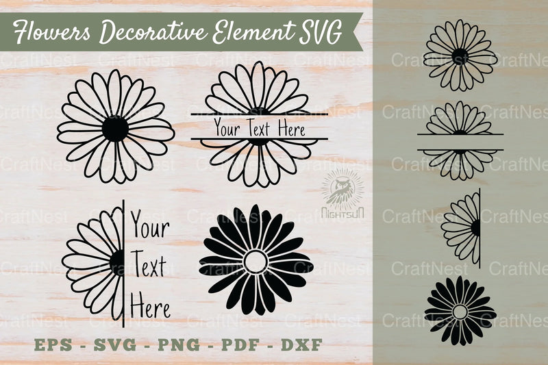 Floral Decorative Elements & Borders Clipart Bundle - CraftNest - Digital Crafting and Art