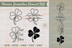 Flowers Decorative Element & Border Monogram Clipart Bundle - CraftNest - Digital Crafting and Art