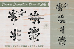 Floral Decorative Elements & Borders Clipart Bundle - CraftNest - Digital Crafting and Art