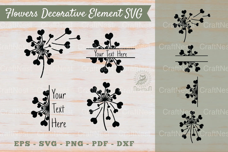 Floral Decorative Elements & Borders Clipart Bundle - CraftNest - Digital Crafting and Art