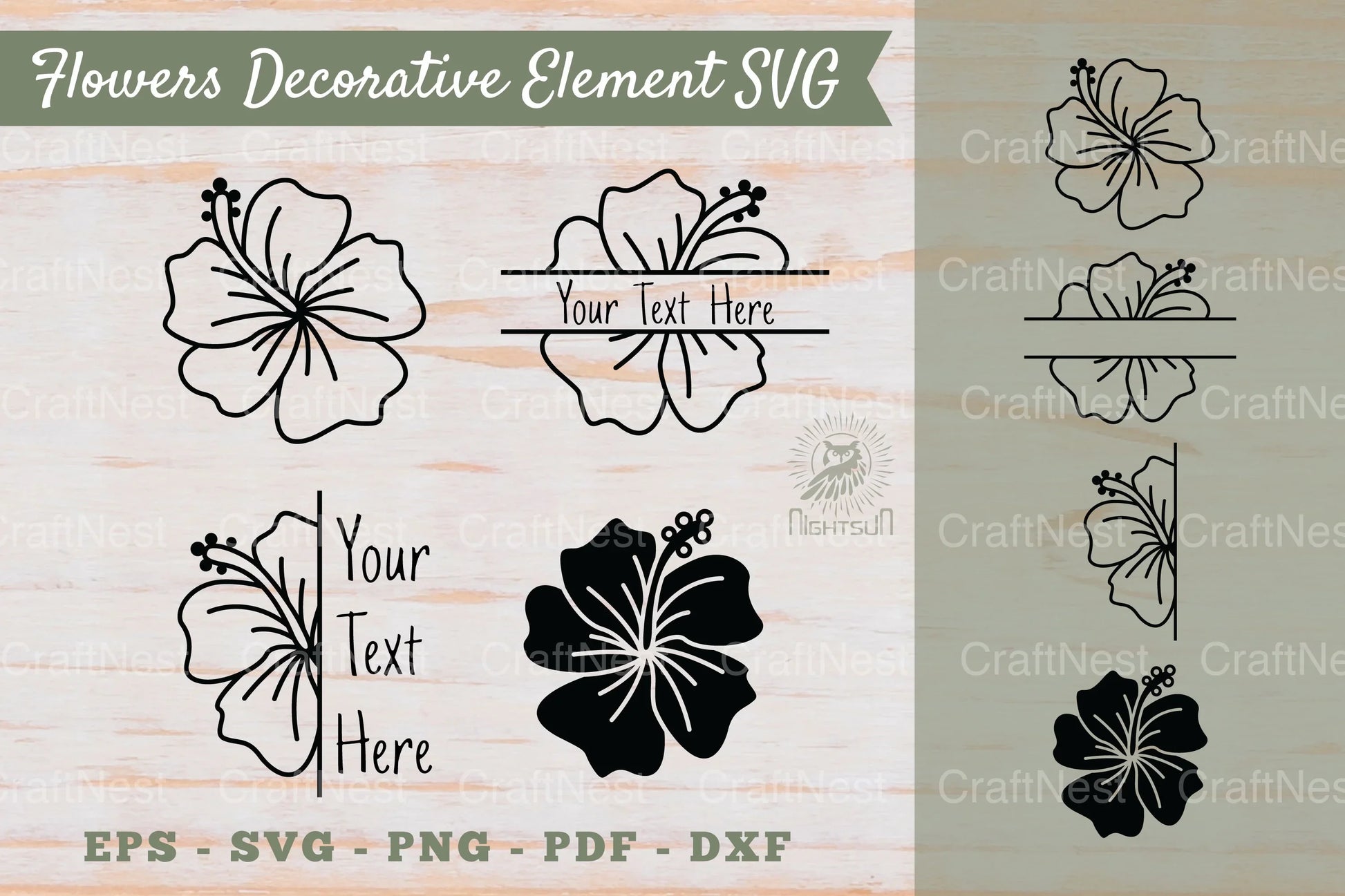 Floral Decorative Elements & Borders Clipart Bundle - CraftNest - Digital Crafting and Art