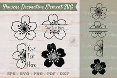 Floral Decorative Elements & Borders Clipart Bundle - CraftNest - Digital Crafting and Art