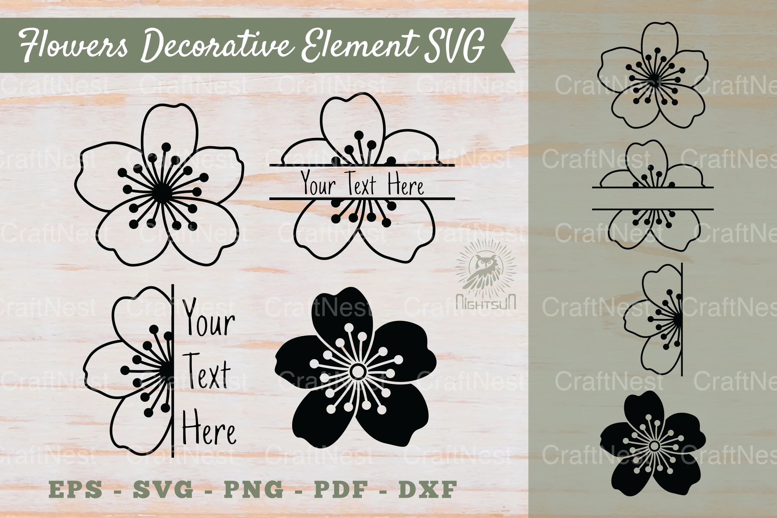 Floral Decorative Elements & Borders Clipart Bundle - CraftNest - Digital Crafting and Art