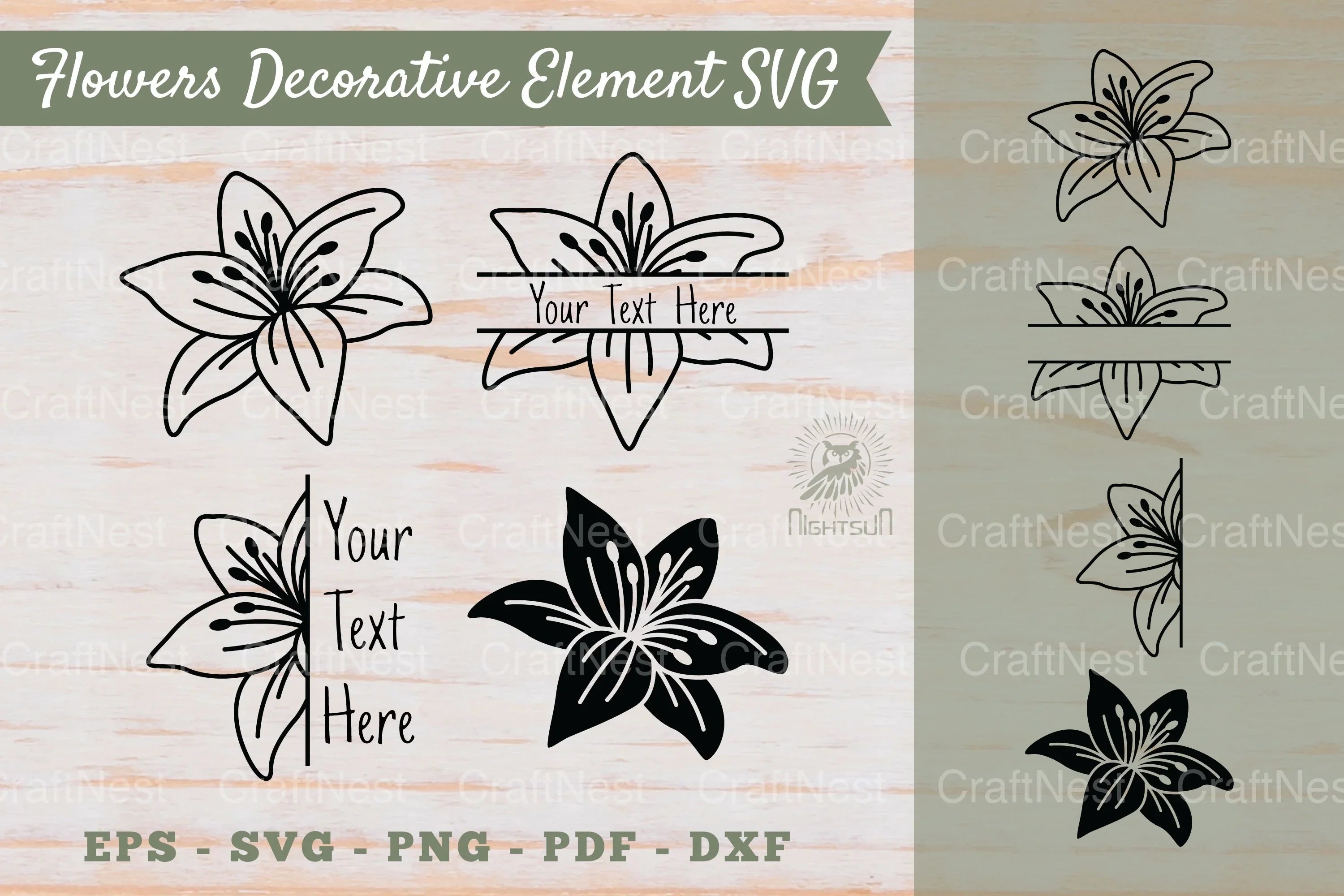 Floral Decorative Elements & Borders Clipart Bundle - CraftNest - Digital Crafting and Art