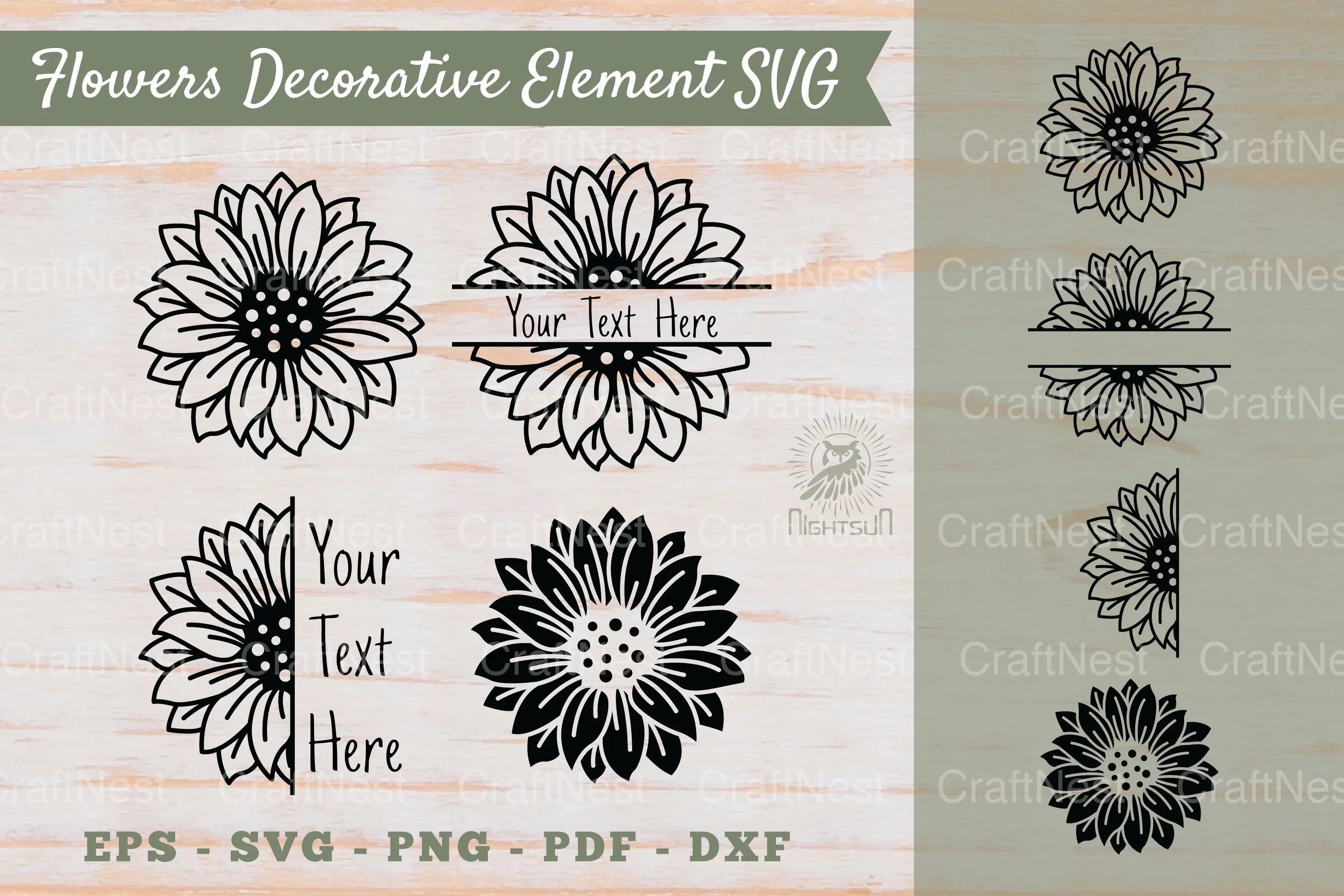 Floral Decorative Elements & Borders Clipart Bundle - CraftNest - Digital Crafting and Art