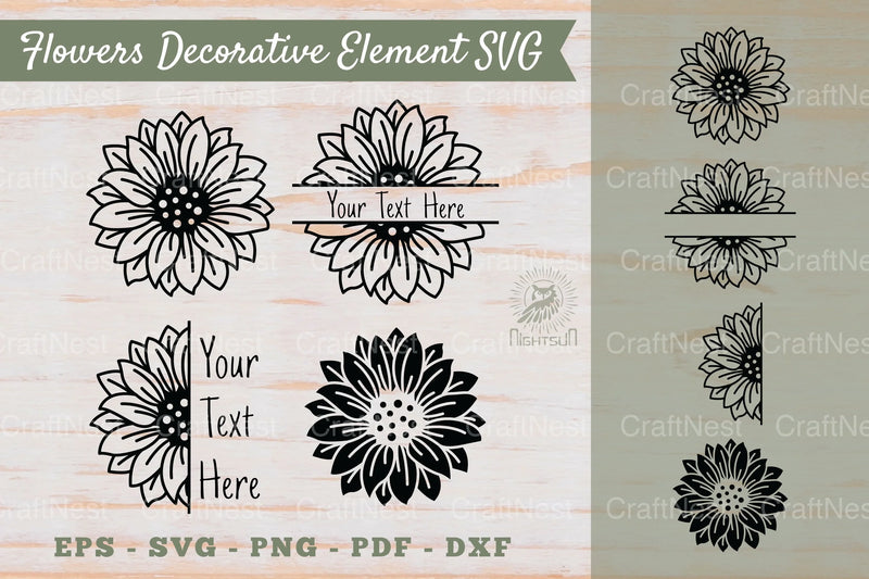 Floral Decorative Elements & Borders Clipart Bundle - CraftNest - Digital Crafting and Art