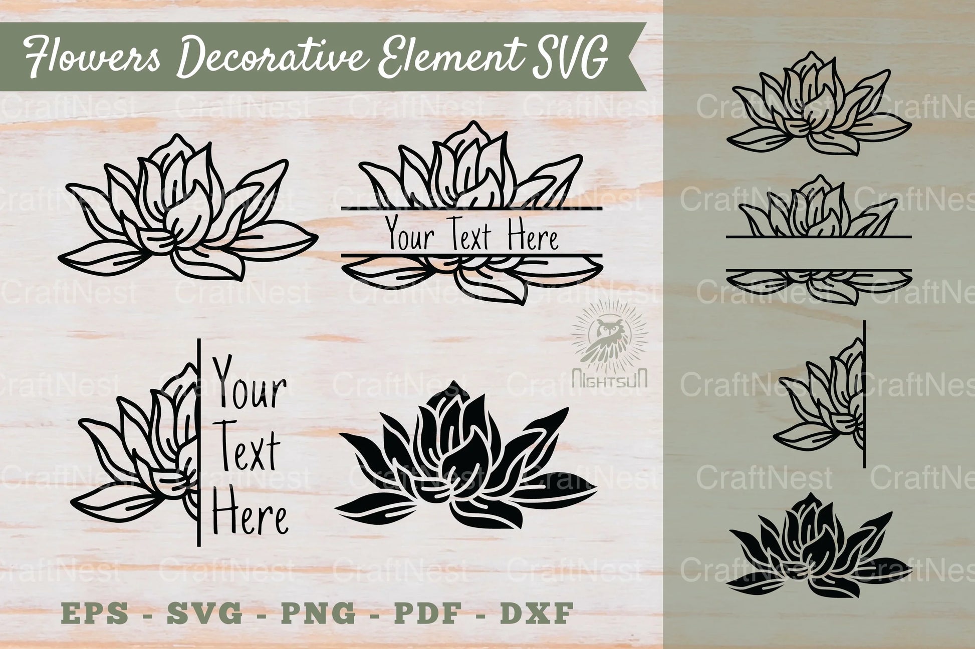 Floral Decorative Elements & Borders Clipart Bundle - CraftNest - Digital Crafting and Art