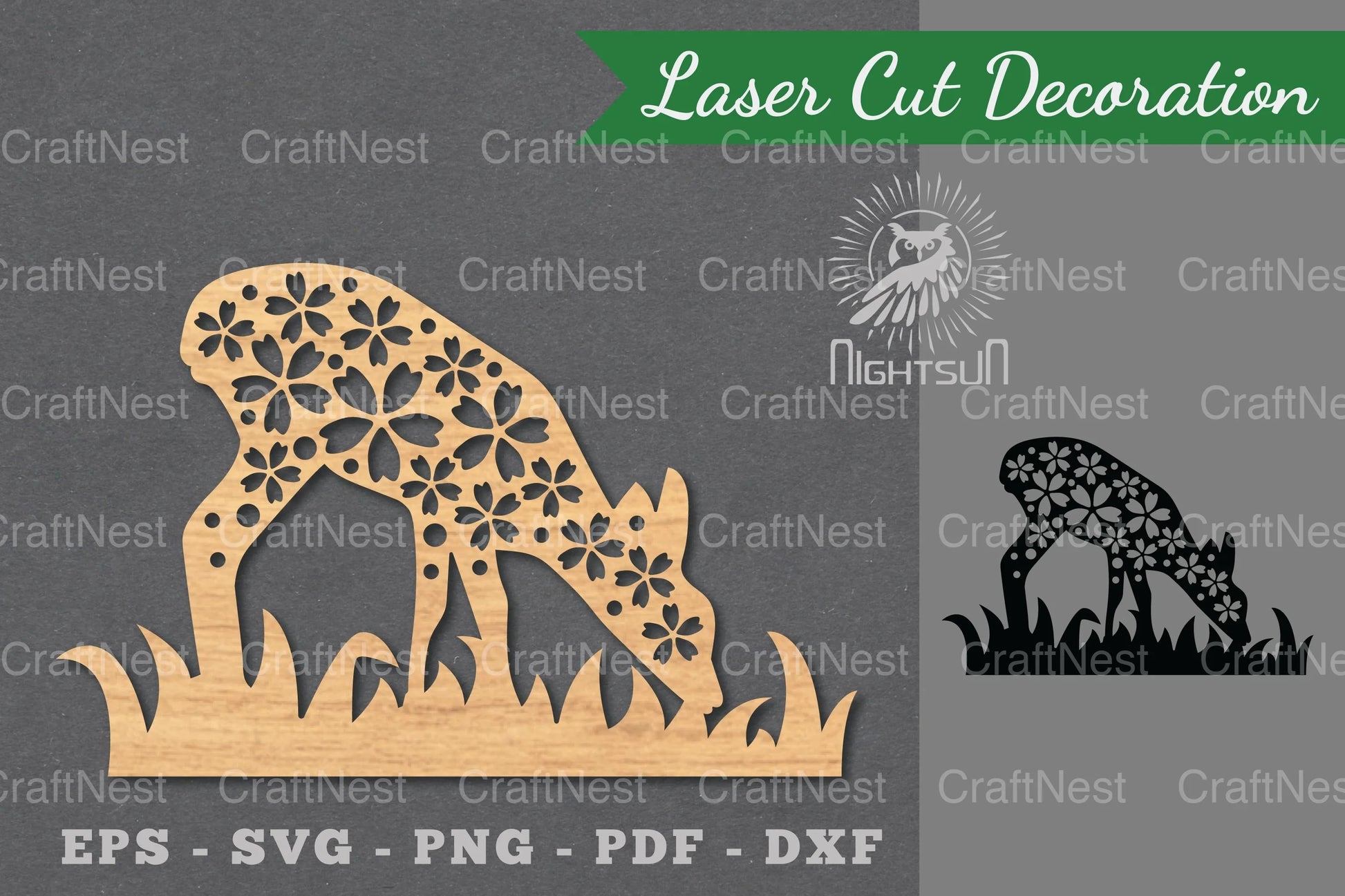 Flowers Deer Lasercut Decoration Bundle - CraftNest - Digital Crafting and Art