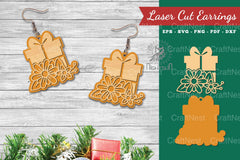 Flowers Gift Box Laser Cut Earrings Design Bundle - CraftNest - Digital Crafting and Art