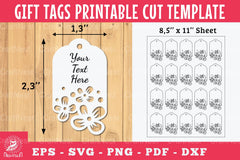 Printable Flowers Gift Tags Template Bundle - CraftNest - Digital Crafting and Art