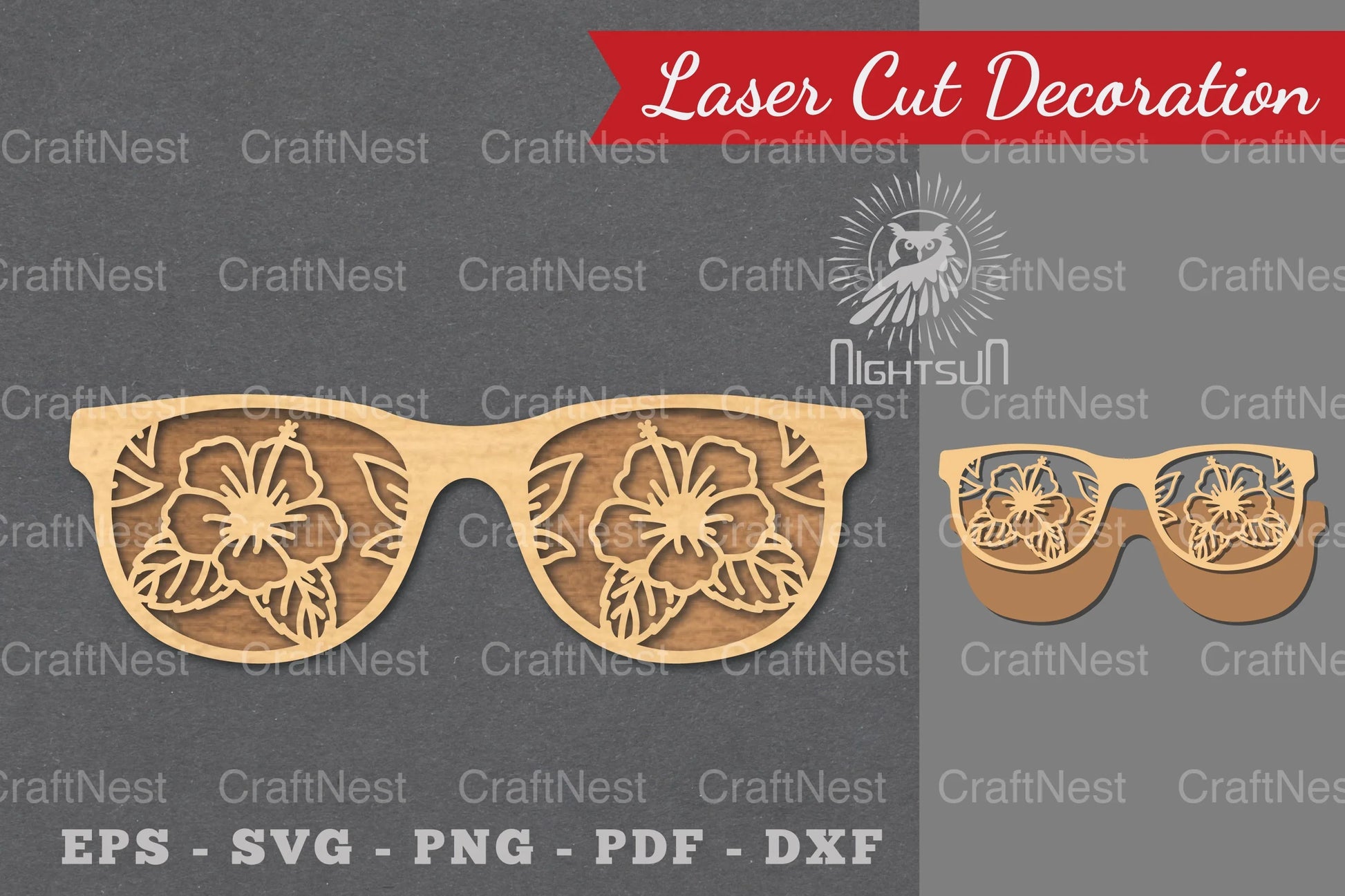 Laser Cut Flower Glasses Decoration Clipart Bundle - CraftNest - Digital Crafting and Art