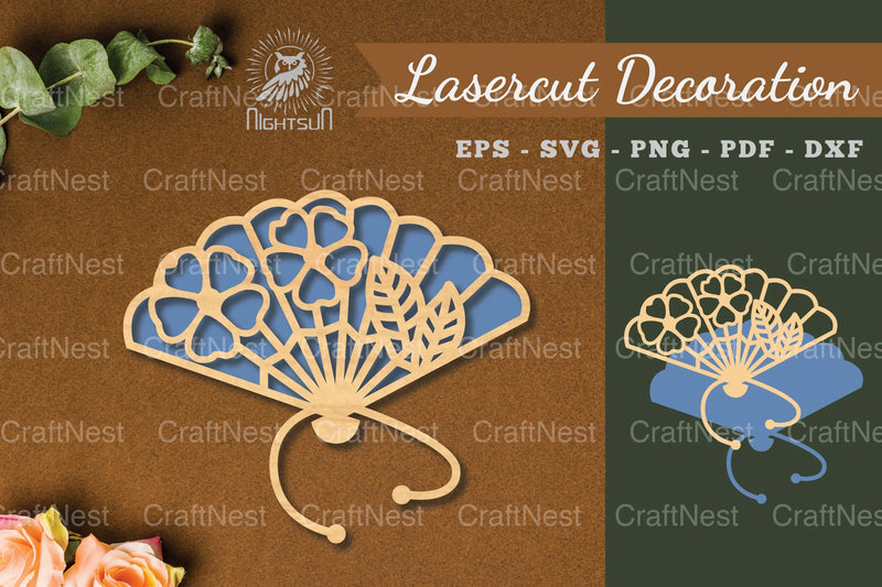 Laser Cut Flowers Hand Fan Decoration Clipart Bundle - CraftNest - Digital Crafting and Art