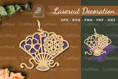 Laser Cut Flowers Hand Fan Decoration Clipart Bundle - CraftNest - Digital Crafting and Art