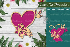 Heart Laser Cut Flower Decoration Clipart Bundle - CraftNest - Digital Crafting and Art