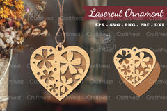 Heart Laser Cut Ornament Clipart Bundle - CraftNest - Digital Crafting and Art