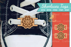 Flowers Heart Shoelaces Tags Laser Cut Clipart Bundle - CraftNest - Digital Crafting and Art