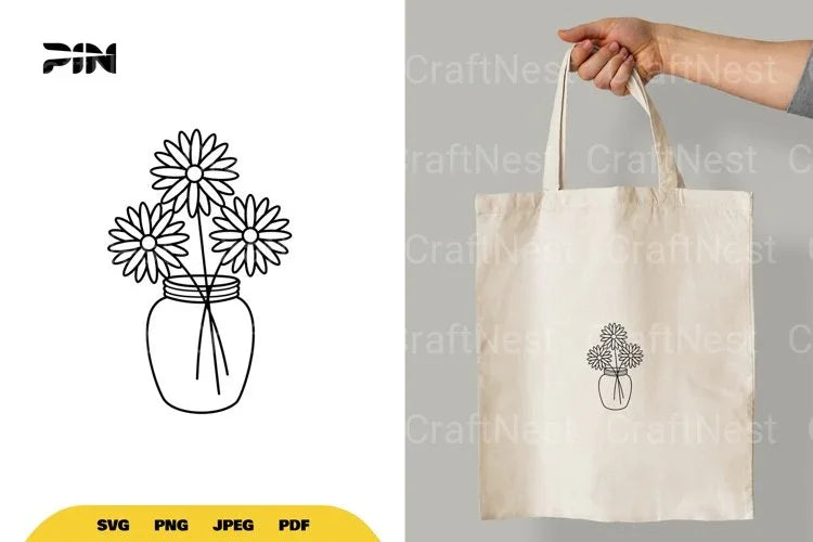Flowers in Jar SVG Bundle - CraftNest - Digital Crafting and Art