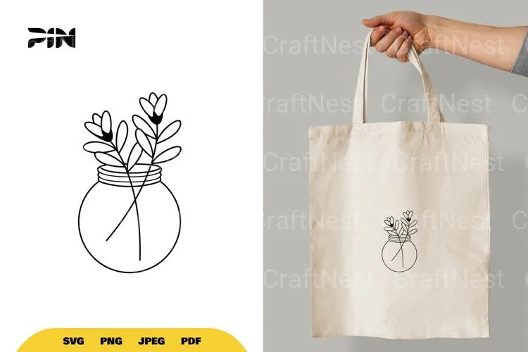 Flowers in Jar SVG Bundle - CraftNest - Digital Crafting and Art