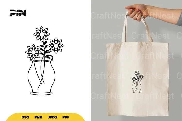 Flowers in Jar SVG Bundle - CraftNest - Digital Crafting and Art