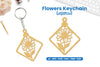Flowers Keychain Lasercut SVG Bundle Clipart