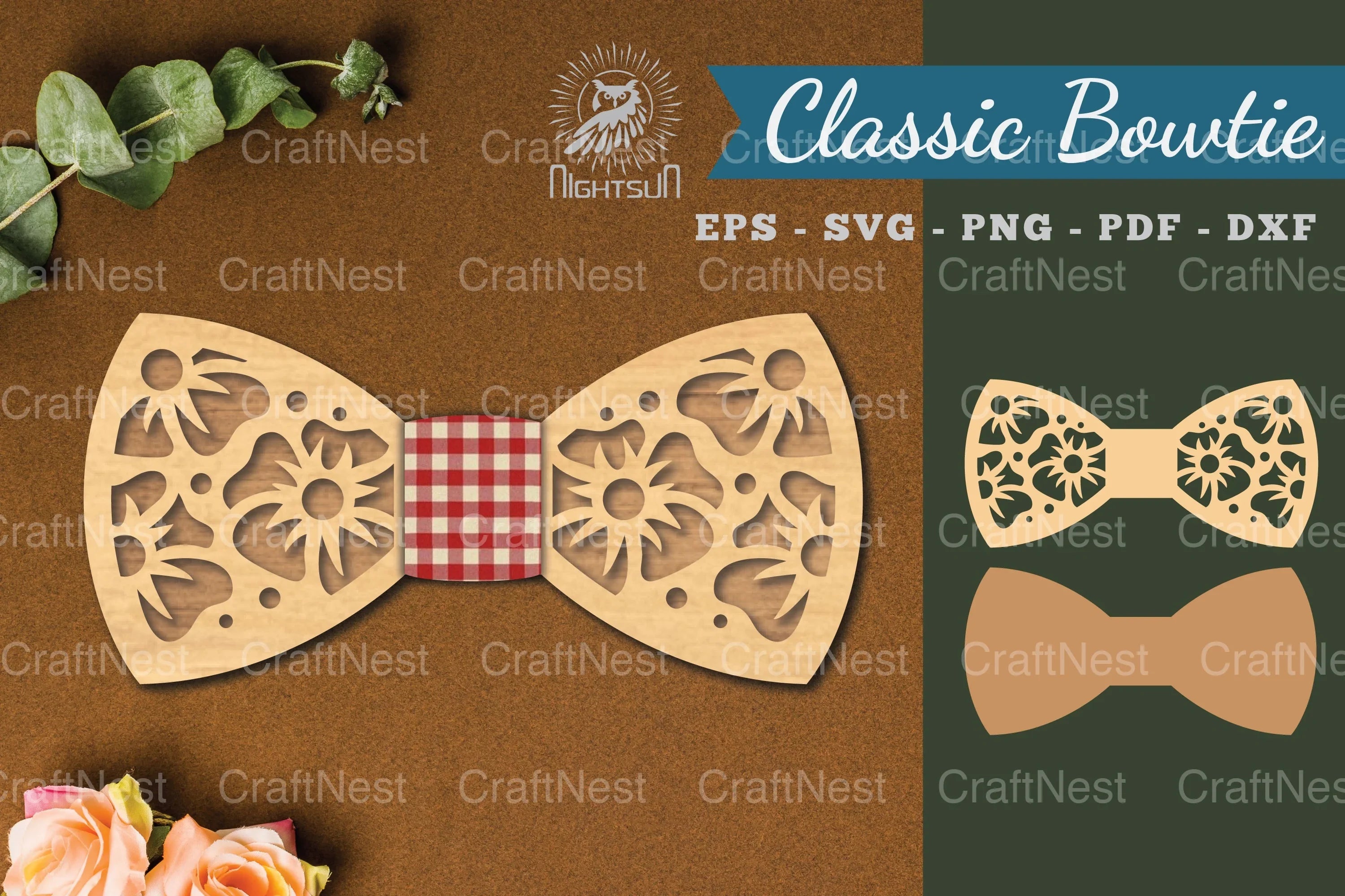 Laser Cut Bowtie Flowers SVG Bundle - CraftNest - Digital Crafting and Art