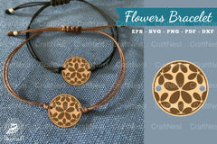 Laser Cut Flower Bracelet SVG Bundle - CraftNest - Digital Crafting and Art