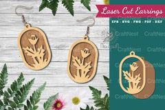 Floral Laser Cut Earrings Design Bundle - CraftNest - Digital Crafting and Art