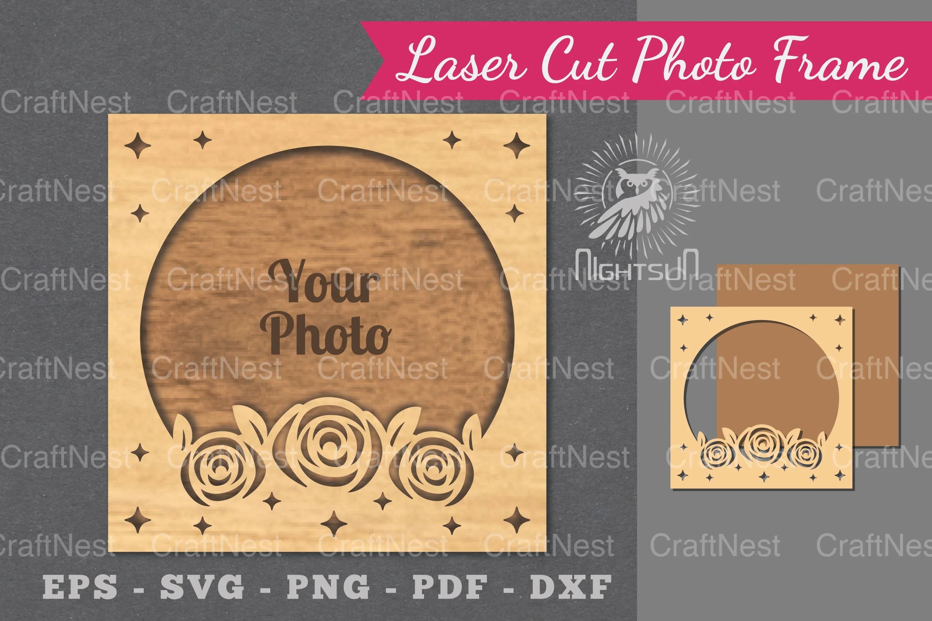 Flowers Laser Cut Photo Frame Clipart Bundle - CraftNest - Digital Crafting and Art