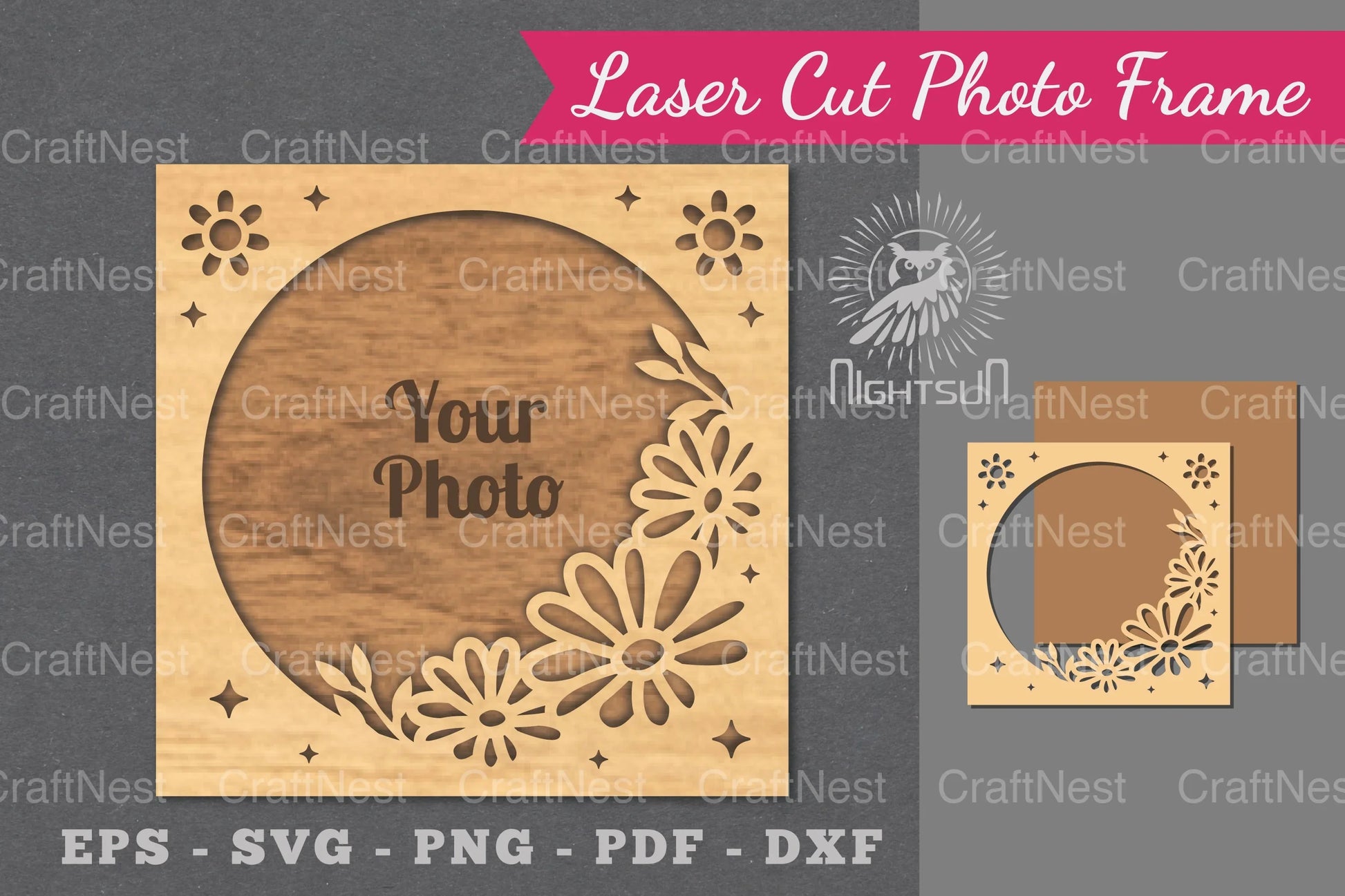 Flowers Laser Cut Photo Frame Clipart Bundle - CraftNest - Digital Crafting and Art