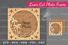 Flowers Laser Cut Photo Frame Clipart Bundle - CraftNest - Digital Crafting and Art