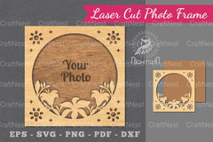 Flowers Laser Cut Photo Frame Clipart Bundle - CraftNest - Digital Crafting and Art