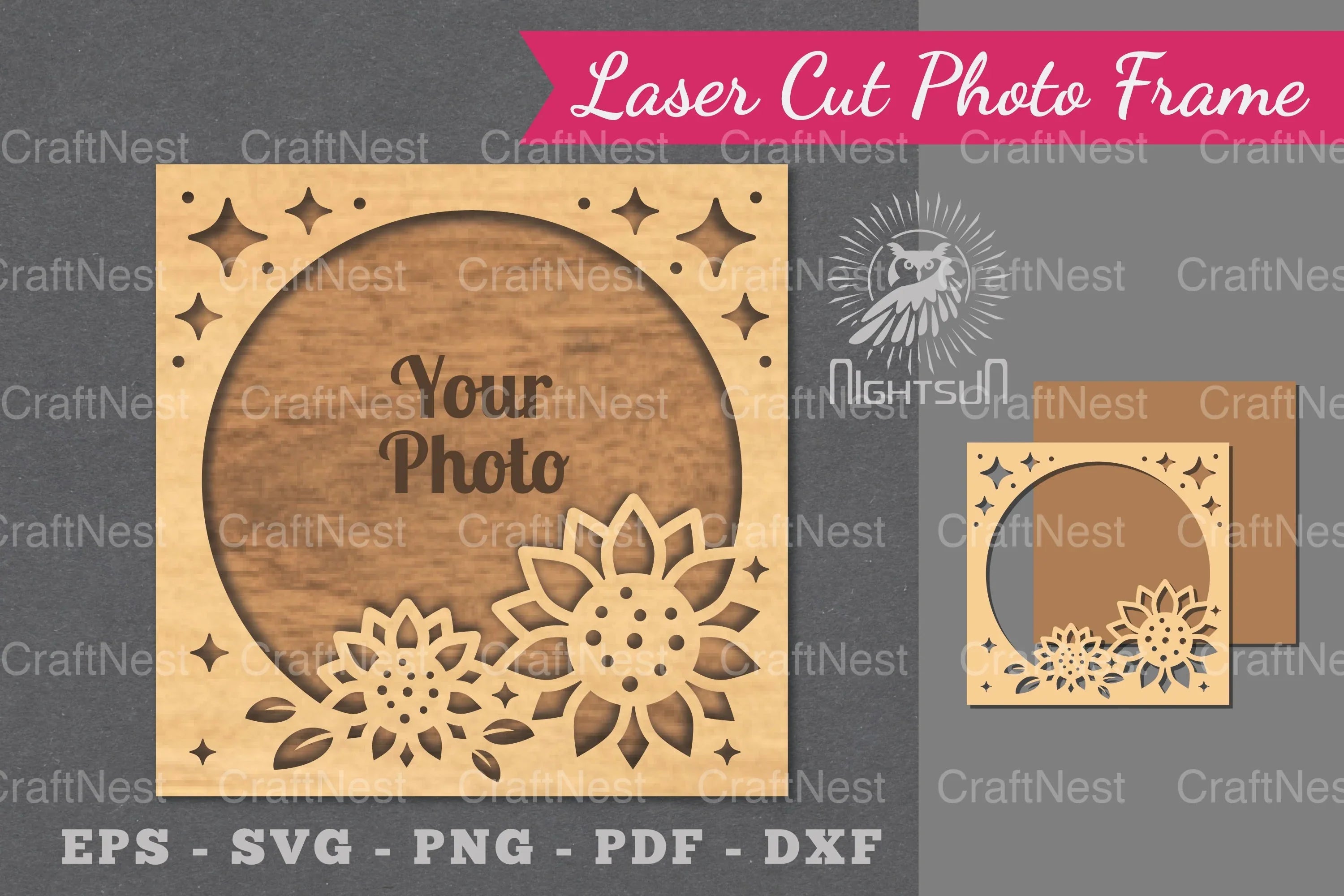 Flowers Laser Cut Photo Frame Clipart Bundle - CraftNest - Digital Crafting and Art